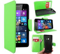 ebestStar - compatible with Microsoft Lumia 535 Case Nokia Lumia 535 Wallet Case PU Leather Flip Cover with Card Slot Holder, Green [Phone: 140.2 x 72.4 x 8.8mm, 5.0'']