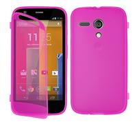 ebestStar - compatible with Motorola Moto G Case XT1032 [Soft Silicone] Wallet Cover, Shock Absorption full flexible protector, Pink [Phone: 129.9 x 65.9 x 11.6mm, 4.5'']