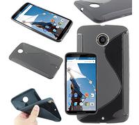 ebestStar - compatible with Motorola Nexus 6 Case Nexus X Ultra Thin S-line Cover, Soft Flexible Premium Silicone Gel, Shock proof, Black [Phone: 82.98 x 159.26 x 10.06mm, 5.96'']