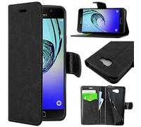 ebestStar - compatible with Samsung Galaxy A3 2016 Case SM-A310F Wallet Case PU Leather Flip Cover with Card Slot Holder, Black [Phone: 134.5 x 65.2 x 7.3mm, 4.7'']