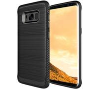 ebestStar - compatible with Samsung Galaxy S8+ Case S8 PLUS Carbon Fibre Design Cover, Premium Flexible Silicone TPU Case, Reinforced Edge, Black [Phone: 159.5 x 73.4 x 8.1mm, 6.2'']