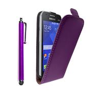 ebestStar - compatible with Samsung Galaxy Trend 2 Lite Case SM-G318H, Galaxy V Plus Ultra Slim PU Leather Protective Shell Anti-Shock protection +Stylus, Purple [Phone: 121.4x62.9x10.7mm, 4.0'']