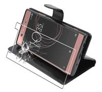 ebestStar - compatible with Sony Xperia XA2 Ultra Case XA2 Ultra/Dual (2018) Wallet Case PU Leather Flip Cover with Card Slot Holder, Black +Tempered Glass [Phone: 163 x 80 x 9.5mm, 6.0'']
