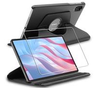 ebestStar - for Honor Pad X9 Case, Cover 360 Rotating Protection, PU Leather, Black + Glass Screen Protector