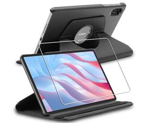 ebestStar - for Honor Pad X9 Case, Cover 360 Rotating Protection, PU Leather, Black + Glass Screen Protector