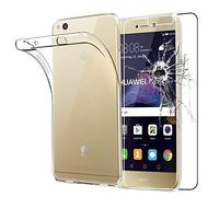 ebestStar - for Huawei P8 Lite 2017 Case, Silicone Cover, Premium Protection, Ultra Clear Transparent, Transparent + Glass Screen Protector