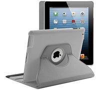 ebestStar - for iPad 4 Case Retina, iPad 3, iPad 2, Cover 360 Rotating Protection, PU Leather, Grey