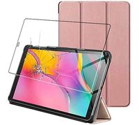 ebestStar - for Samsung Galaxy Tab A 10.1 2019 Case T510 T515, Smart Cover Magnetic Flip Protection, PU Leather, Rose Gold + Glass Screen Protector