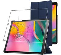ebestStar - for Samsung Galaxy Tab A 10.1 2019 Case T510 T515, Smart Cover Magnetic Flip Protection, PU Leather, Dark Blue + Glass Screen Protector