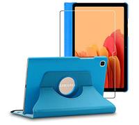 ebestStar - for Samsung Galaxy Tab A7 10.4 Case T505 (2022, 2020), Cover 360 Rotating Protection, PU Leather, Blue + Glass Screen Protector