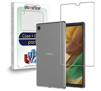 ebestStar - for Samsung Galaxy Tab A7 Lite 8.7 Case T220 T225, Silicone Cover, Premium Protection, Ultra Clear Transparent, Transparent + Glass Screen Protector