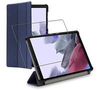 ebestStar - for Samsung Galaxy Tab A7 Lite 8.7 Case T220 T225, Smart Cover Magnetic Flip Protection, PU Leather, Dark Blue + Glass Screen Protector