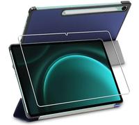 ebestStar - for Samsung Galaxy Tab S9 FE Case X510N, 5G X516B, Smart Cover Magnetic Flip Protection, PU Leather, Dark Blue + Glass Screen Protector