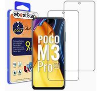 ebestStar - for Xiaomi Poco M3 Pro 5G Screen Protector x2 Redmi Note 10 5G, Tempered Glass Protection, Premium Ultra Clear Transparent
