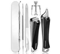 EBEWANLI Ingrown Toenail Tool, Ingrown Toenail Clippers for Seniors Thick Toenails, Ingrown Toenail Removal Kit at Home, Ingrown Toenail File and Lifters and Straight Edge Nail Clipper for Men, Women