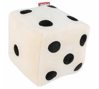 Ebi Coockoo Roll The Dice Plush Toy for Dog, 16 cm x 16 cm x 16 cm Size, White
