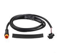 Ebike 3-Pin Extension Cable for Throttle Hall PAS Sensor - Waterproof Male to Female Adapter for Electric For Bicycle Mountain Bike Handlebar Speed Control - Black(male to SM female)