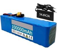 Ebike Battery 48V 100Ah Rechargeable Battery Pack 48V 100Ah with BMS + 54.6V 2A Charger for E-Bike Electric Bicycle Scooter 48V 100Ah,XT60