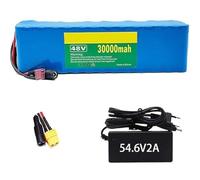 EBike Battery 48V 30Ah Lithium Ion Pack with 54.6V 2A Charger for Electric Bicycles and Scooters(T)