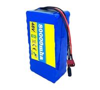 Ebike Battery 48V 80Ah Electric Bicycle Battery Pack Built-in BMS 13S6P Replacement Battery with Charger Waterproof PVC Shell Large Capacity for 200W-800W Motor 48V 80Ah,XT30+JST