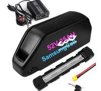 Ebike battery 52V 25AH for 1500W 1000W 750W 500W Motor, inside SamsungCell Long Range Lithium electric bike battery
