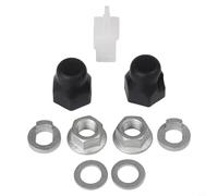 EBike Hub Motor Axle Assembly Kit with Lock Nut and Washer Plus Nut Cover for Reliable and Consistent Electric Bike Operation (14mm front)