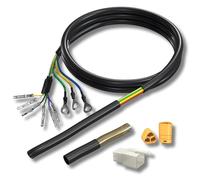 Ebike Hub Motor Cable Replacement Extension 1000W, 1500W, 2000W, MT60 RING Connector 7.5mm Thick 120cm Long