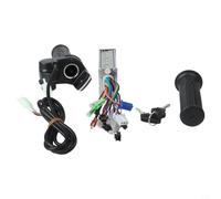 Ebike LCD Display Throttle Handlebar, 24V/36V/48V 250W E-Bike Regulator Speed Controller LED Display Panel Electric Bicycle Kit for Electric Bicycle E-Scooter Motor Control
