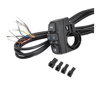 Ebike Switch Horn And Turning DIY Parts 48V Waterproof IP65 Electric Scooter Handlebar Plastic Eight Core Wiring