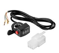 Ebike Throttle 36V Thumb Throttle Speed Control Twist Thumb Throttle Assembly Support Battery Power Display for E-bike Electric Bike+alamor throttle 36v+36v handlebar+ebike throttle