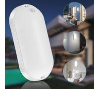 EBILUN 16W LED Motion PIR Sensor Lights,Energy Saving Motion Sensor Night Light, Outdoor Garden Wall Path Lamp (White)