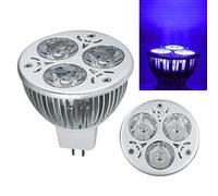 EBILUN 3pcs UV Ultraviolet Purple Light Bulb, 3W MR16 Purple Light LED Bulb Lamp 85-265V/12V