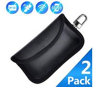 EBILUN Car Key Signal Blocker Pouch Case [ 2 PACK ] Mini Faraday Bag for Car Keys Keyless Entry Fob Guard Signal Blocking Pouch Bag Safe Signal Blocking Faraday Cage