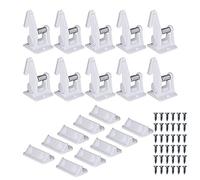 EBILUN Child Safety Spring Cupboard Locks (10 Locks + 1 Screw Set), No Tools, Invisible Design, No Drilling Adhesive, Baby Safety Locks for Cabinets and Drawers, Protect Your Kids & Toddlers (White)