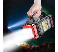 EBILUN Rechargeable Torch Camping Light with Solar Charger USB Searchlight Flashlight Waterproof for Camping, Hiking, Fishing, Sailing