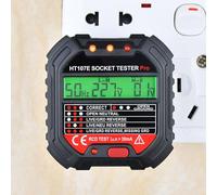 EBILUN Socket Circuit Tester with LCD Display AC48-250V Outlet Fault Checker Automatic Electric Circuit Polarity Voltage Detector