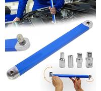 EBILUN Universal Impact Ready Offset Extension Wrench Tight Reach Extension Wrench Set w/Adapter Extension Bar Handle