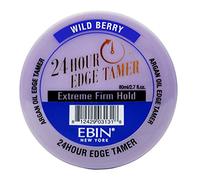 EBIN NEW YORK 24 Hour Edge Tamer Refresh - Extreme Firm Hold, 2.7 Oz, Wild Berry - No Flaking, No White Residue, Shine and Smooth with Argan Oil & Castor Oil