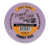 EBIN NEW YORK 24 Hour Edge Tamer Refresh - Extreme Firm Hold, 8.25 Oz, Sweet Mango - No Flaking, No White Residue, Shine and Smooth with Argan Oil & Castor Oil