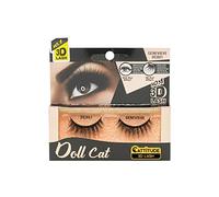 EBIN NEW YORK Cattitude 3D Lash Doll Cat - Genevieve 3D Lash Look Long Voluminous Wispy Hair Lightweight Comfortable Wear Reusable