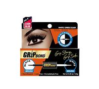 EBIN NEW YORK Grip Bond Eyelash Adhesive (Dual Brush, Black (Dries Dark) & White (Dries Clear), 0.20 oz) | Hypoallergenic Latex Free Formaldehyde Free Lasts All Day Ideal for Sensitive Skins