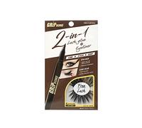 EBIN NEW YORK Grip Bond Eyelash Adhesive (Grip Bond Adhesive 2 in 1 Eyelash Glue & Eyeliner Brown) | Fast Drying Extra Strong Hold Smudge Resistant Easy Application Free Lash