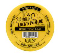EBIN NEW YORK LOCK'N POMADE Braid Formula, Honey & Bee’s, 2.7 Oz | Great for Braiding, Twisting, Edges, No Residue, No Flaking, Extreme Firm Hold, High Shine, Honey Scented