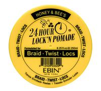 EBIN NEW YORK LOCK'N POMADE Braid Formula, Honey & Bee’s, 8.25 Oz | Great for Braiding, Twisting, Edges, No Residue, No Flaking, Extreme Firm Hold, High Shine, Honey Scented