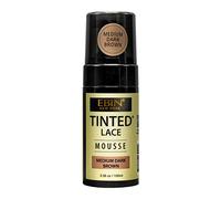 EBIN New York Tinted Lace Mousse Medium Dark Brown 100ml - Lightweight Foam Tint for Lace Wigs, Natural Finish, Quick & Easy Application
