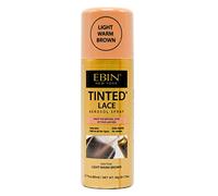 EBIN NEW YORK Tinted Lace Spray Light Warm Brown | Quick Dry, Water Resistant and High Pigment Lace Tint for Wig | Even Spray, No Residue and Natural Finish | 80 ml