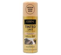 EBIN NEW YORK Tinted Lace Spray Medium Warm Beige | Quick Dry, Water Resistant and High Pigment Lace Tint for Wig | Even Spray, No Residue and Natural Finish | 80 ml
