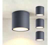 EBION Ceiling Lights 4 Pack,IP54 Surface Mounted Downlight GU10,Anthracite
