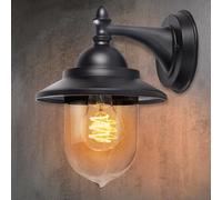 EBION Coach Lantern Outdoor Wall Lights,Traditional Vintage Retro Outside Garden Porch Light,Black Outdoor Lanterns Wall Lamp for Patio Porch Garden Corridor Doorway,(Bulbs not inc.),