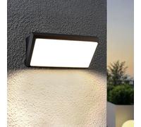 EBION Indoor & Outdoor Plastic LED Wall Lights Mains Powered, IP54 Waterproof, 45° Down or Up Modern Wash Lamp for Stairs Steps Garden Hallway, 12W 4000K 1100LM Anthracite Grey